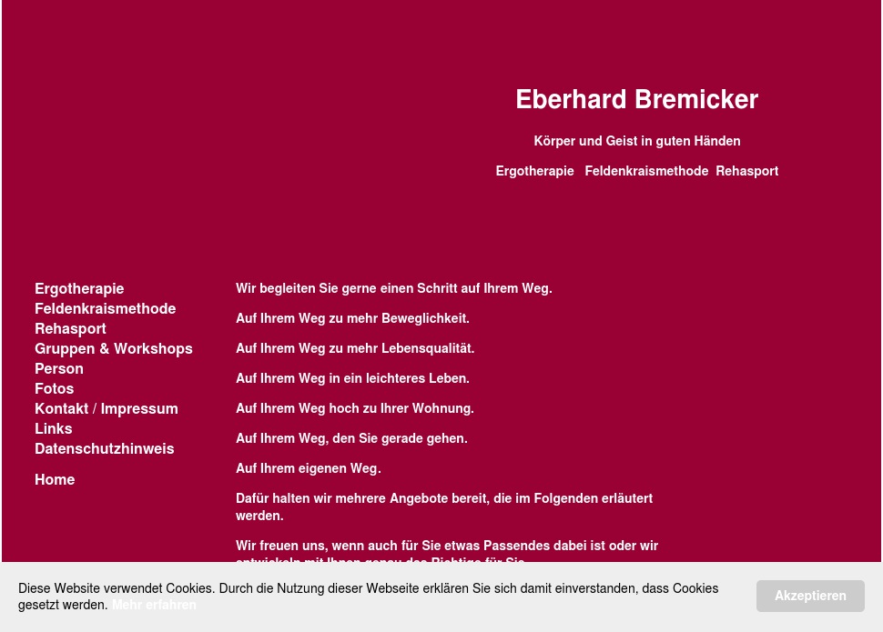 Bremicker Eberhard Praxis für Ergotherapie und Feldenkraismethode