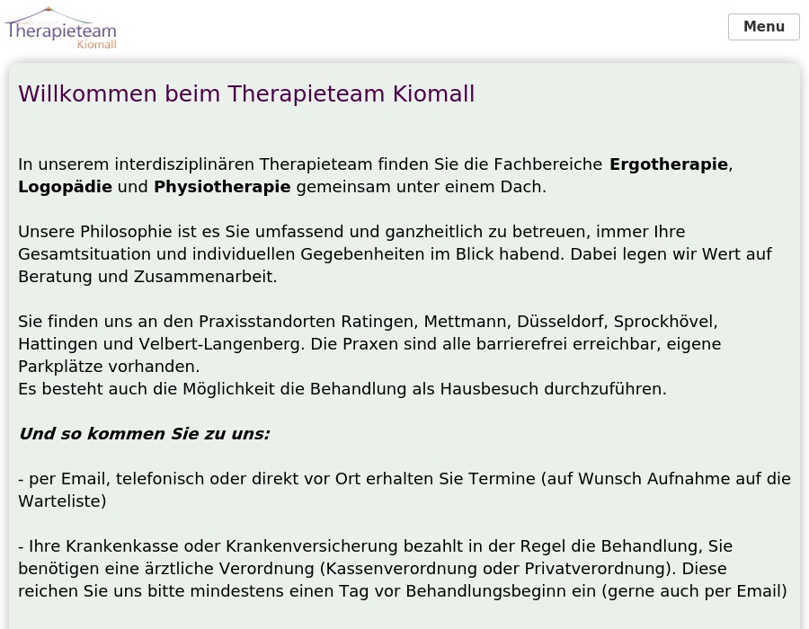 Therapiehof Sprockhövel Praxis für Ergotherapie