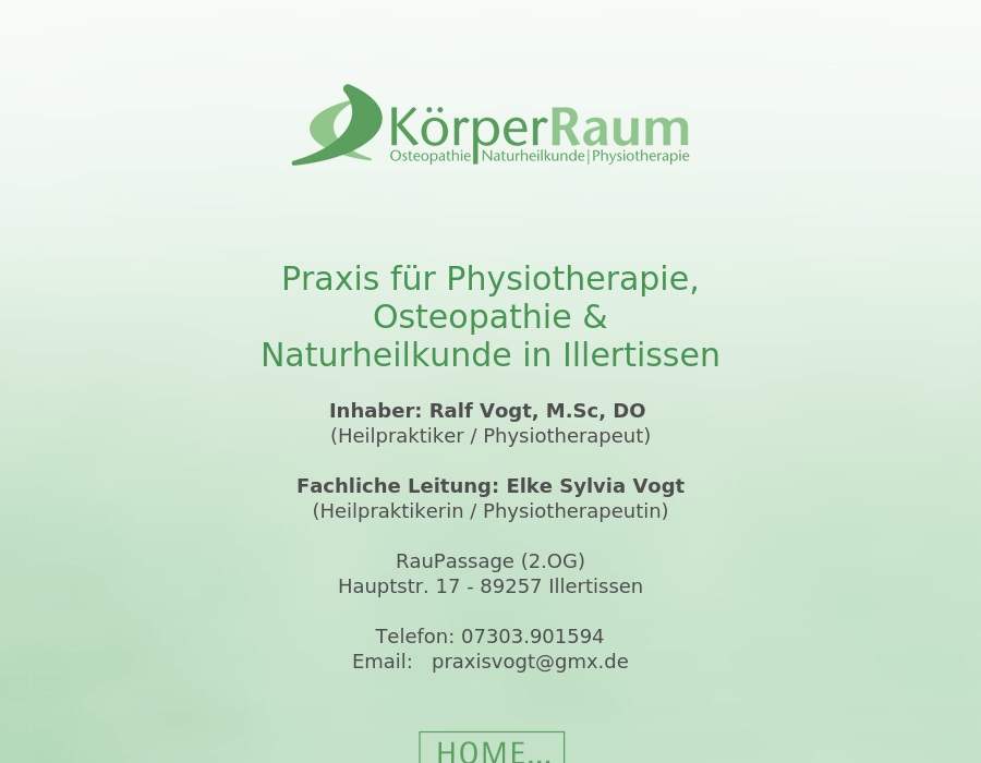KörperRaum Osteopathie, Naturheilkunde & Physiotherapie Vogt