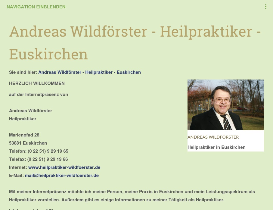 Wildförster Andreas Heilpraktiker