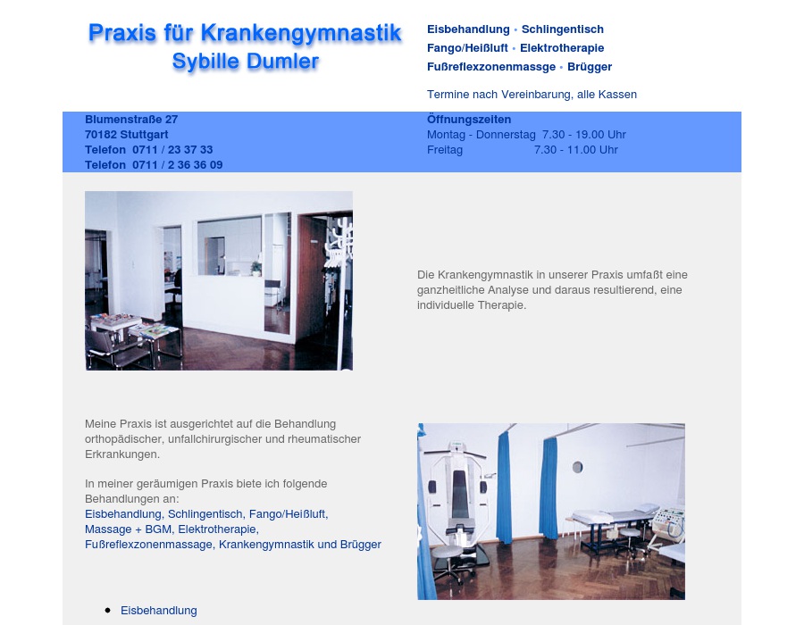 Krankengymnastik Sybille Dumler