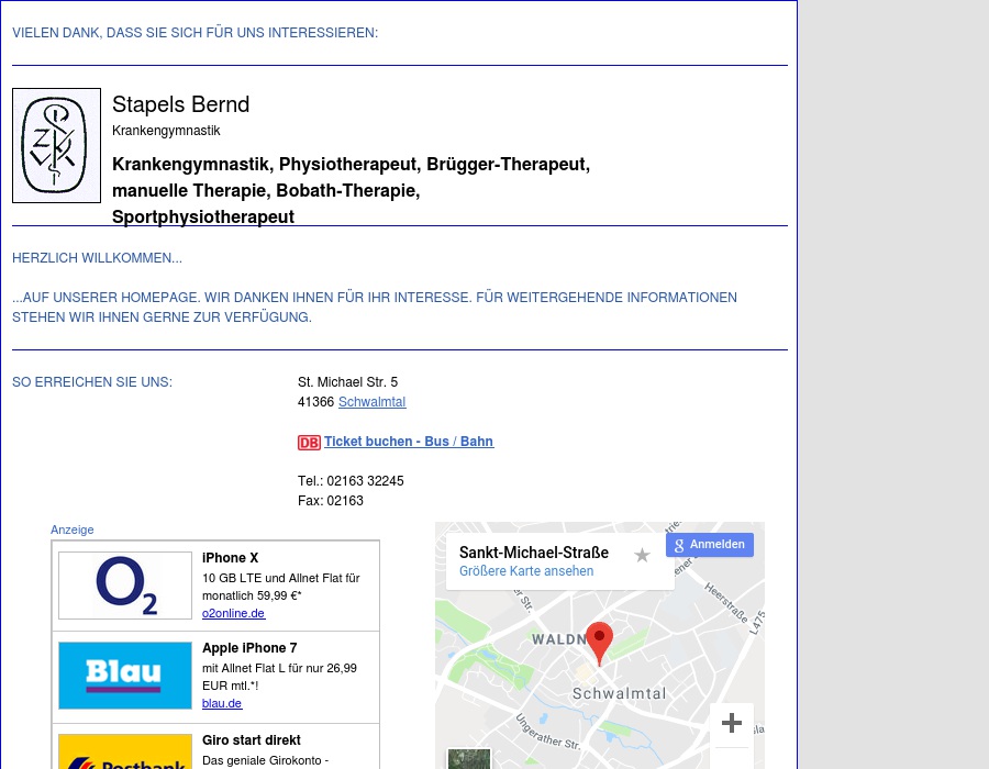 Stapels Osteopathie u. Physiotherapie