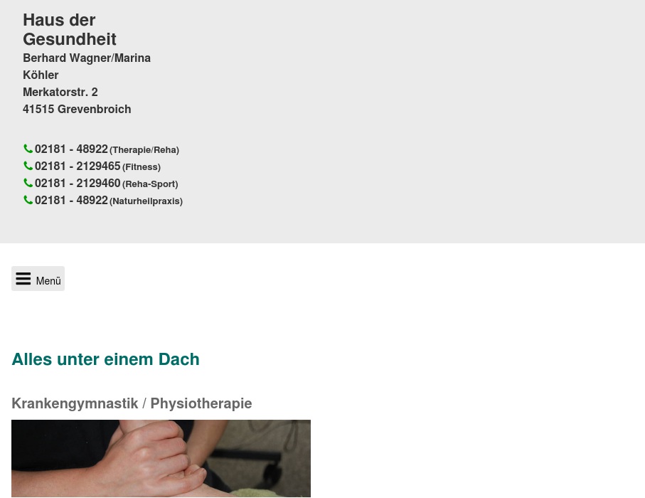 Praxis für Krankengymnastik