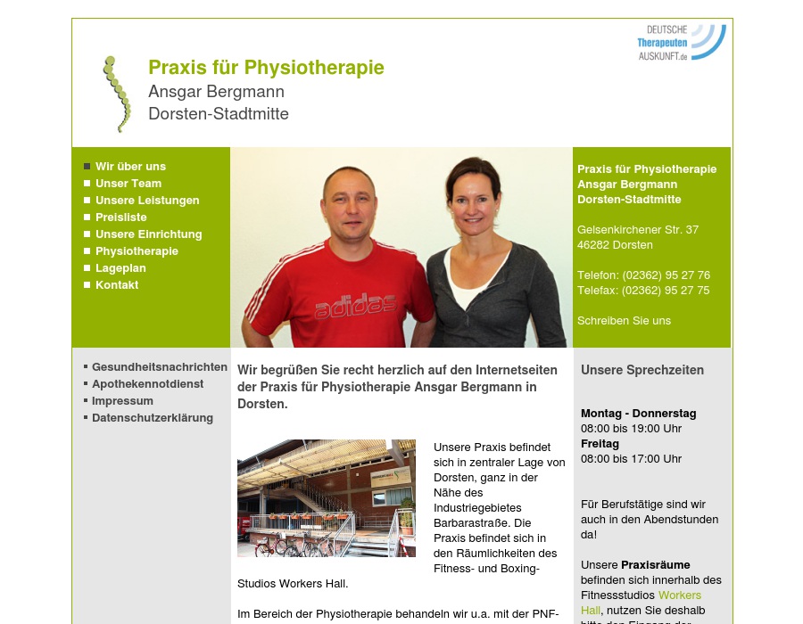 Bergmann Ansgar Praxis für Physiotherapie, Krankengymnastik