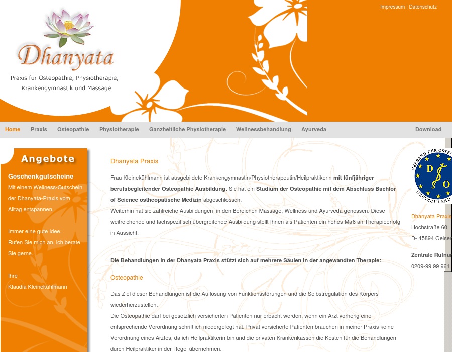 Physiotherapie Dhanyata Physiotherapiepraxis