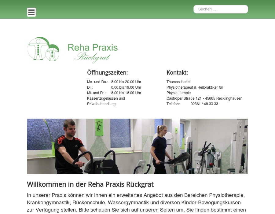 Krankengymnastik Reha-Praxis Rückgrat