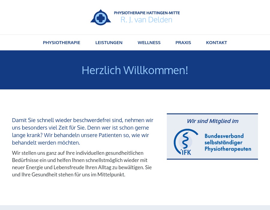 Delden van R. Physiotherapie Krankengymnastik