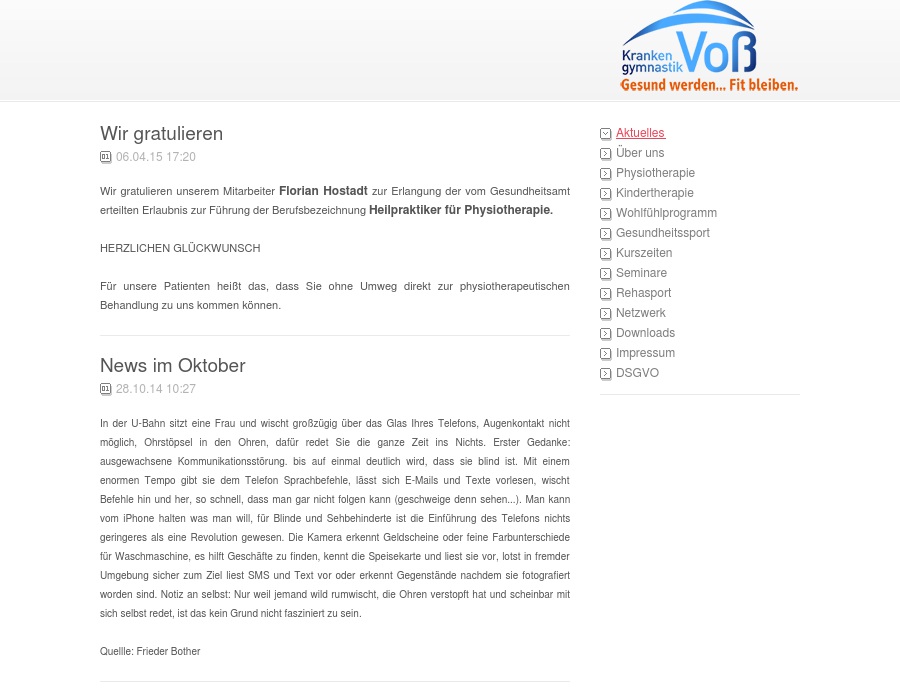 Voß - Krankengymnastik