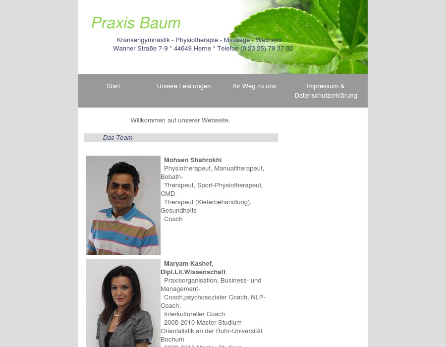 Baum Praxis für Krankengymnasrik