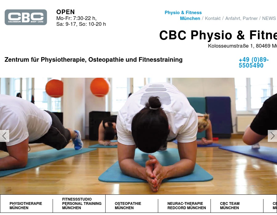 CBC Physiotherapie und Personaltraining München Zentrum