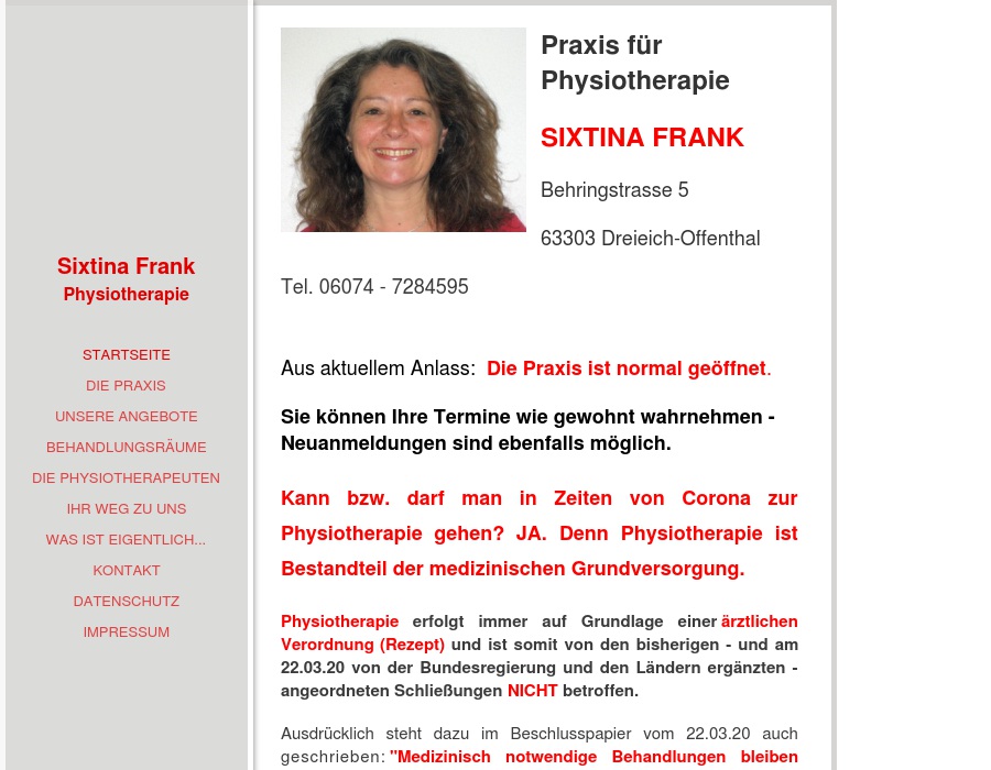 Praxis für Physiotherapie