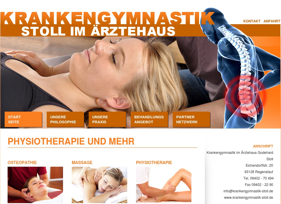 Krankengymnastik im Ärztehaus Stoll Godehard