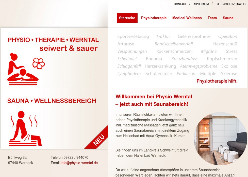 Krankengymnastik Physio-Sauna Werntal
