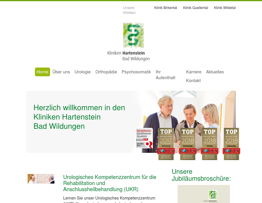 Kliniken Hartenstein GmbH & Co. KG - Hauptverwaltung -