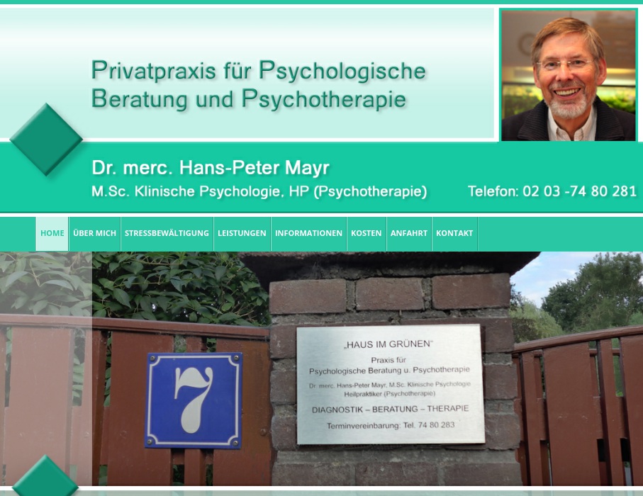 Mayr Hans-Peter Dr., M.Sc. Klin. Psychologie Heilpraktiker (Psychotherapie)