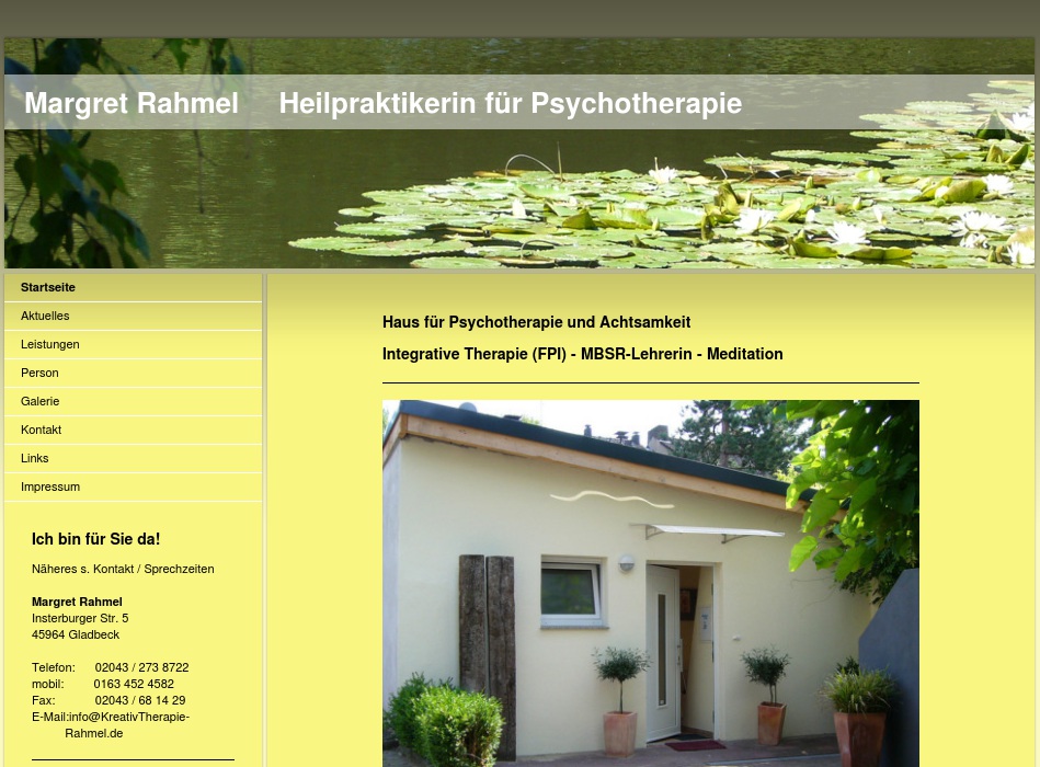 Rahmel Margret Dipl. Soz. Päd. Heilpraktikerin für Psychotherapie