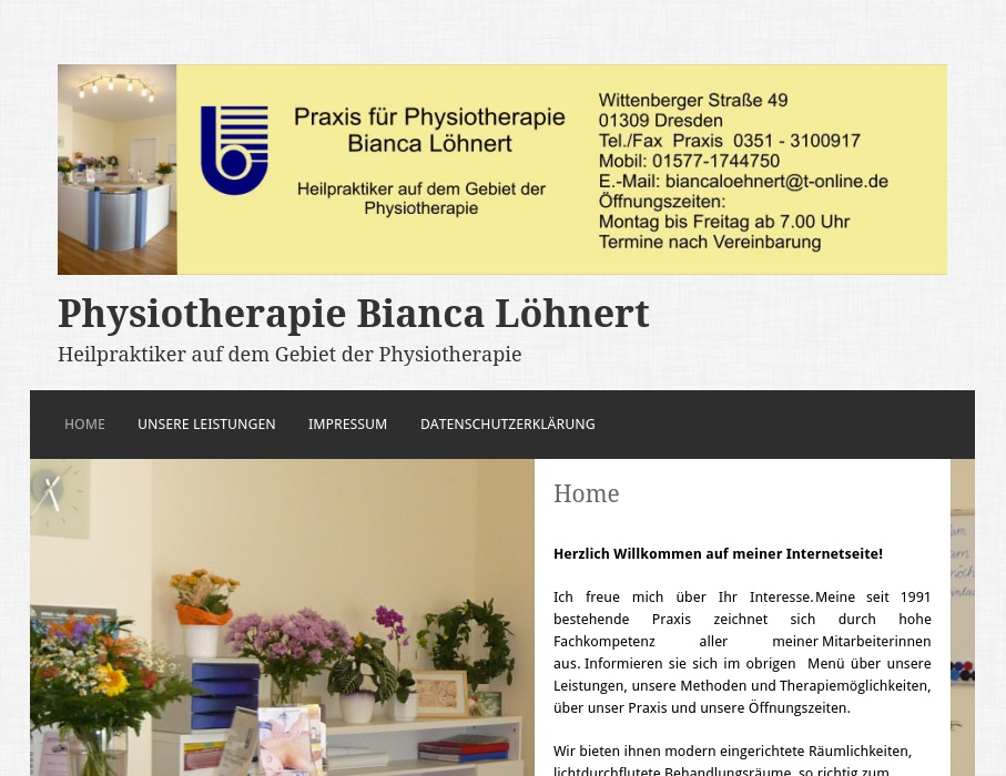 Bianca Löhnert, Physiotherapie