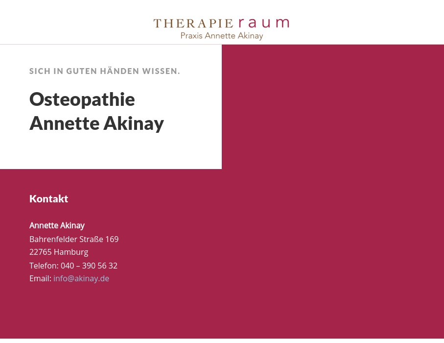 Praxis für Physikalische Therapie, Akinay Annette
