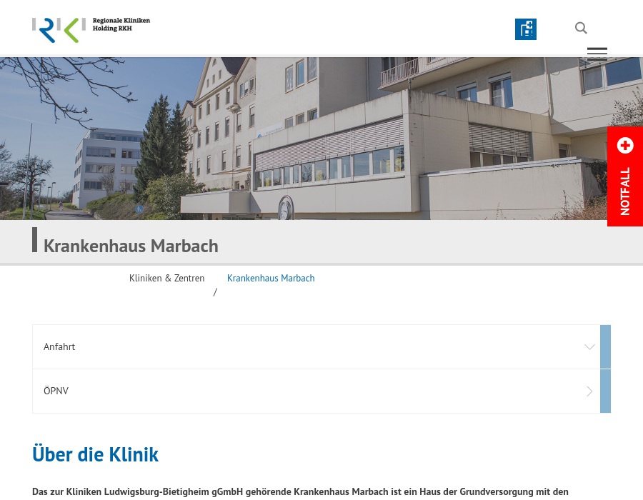 Kliniken Physio Krankenhaus Marbach