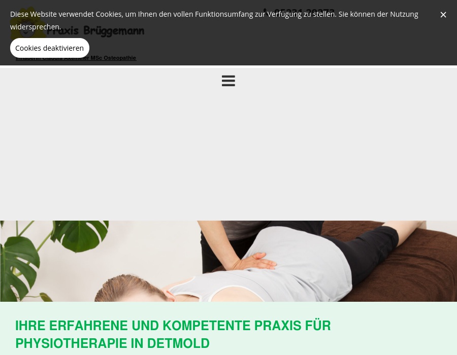 Krankengymnastik-Praxis Brüggemann Inhaber: Claudia Akemeier MSc Ost.