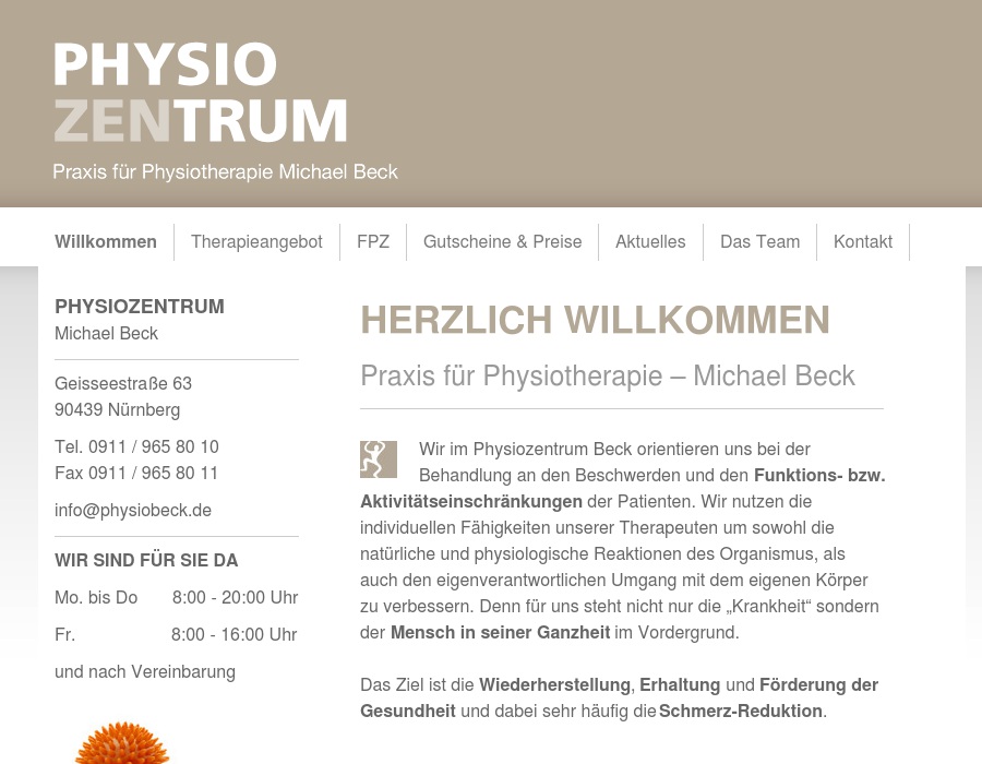 Praxis für Physiotherapie Beck Michael
