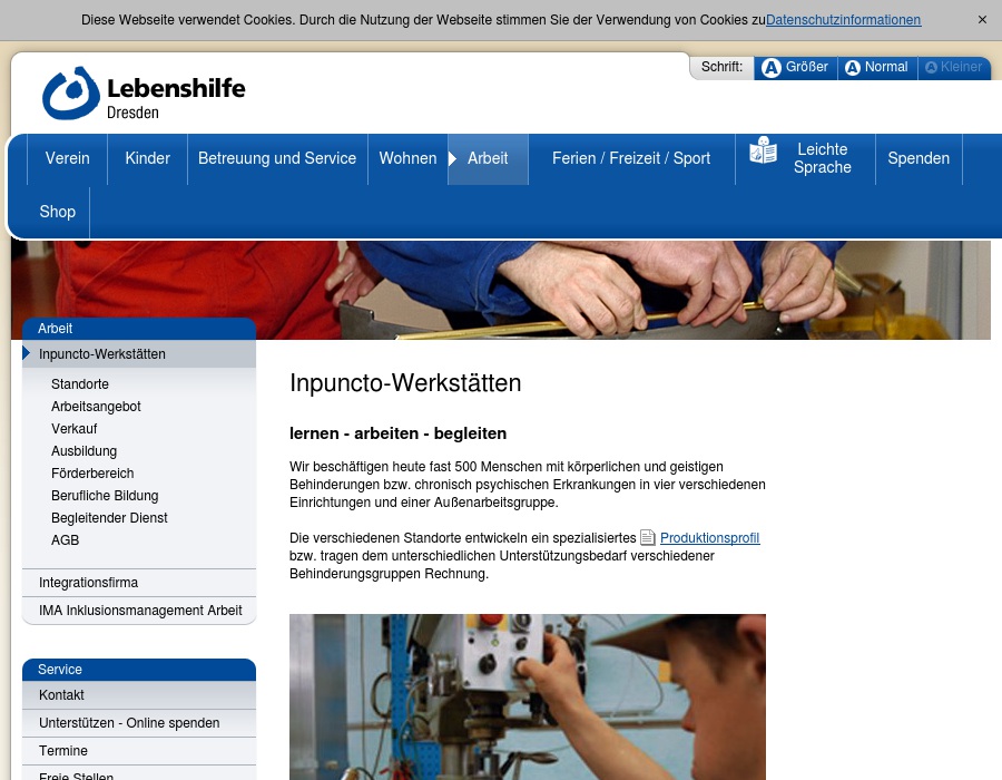 Inpuncto Werkstätten Lebenshilfe Dresden e.V.