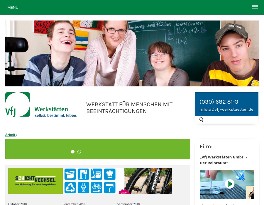 VfJ GmbH Anerkannte Werkstatt für Behinderte der Vereinigung für Jugendhilfe Behindertenwerkstätten