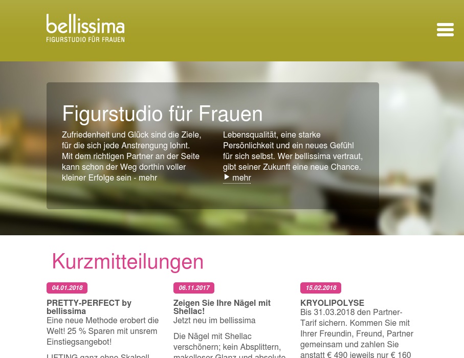 Bellissima Figurstuio für Frauen