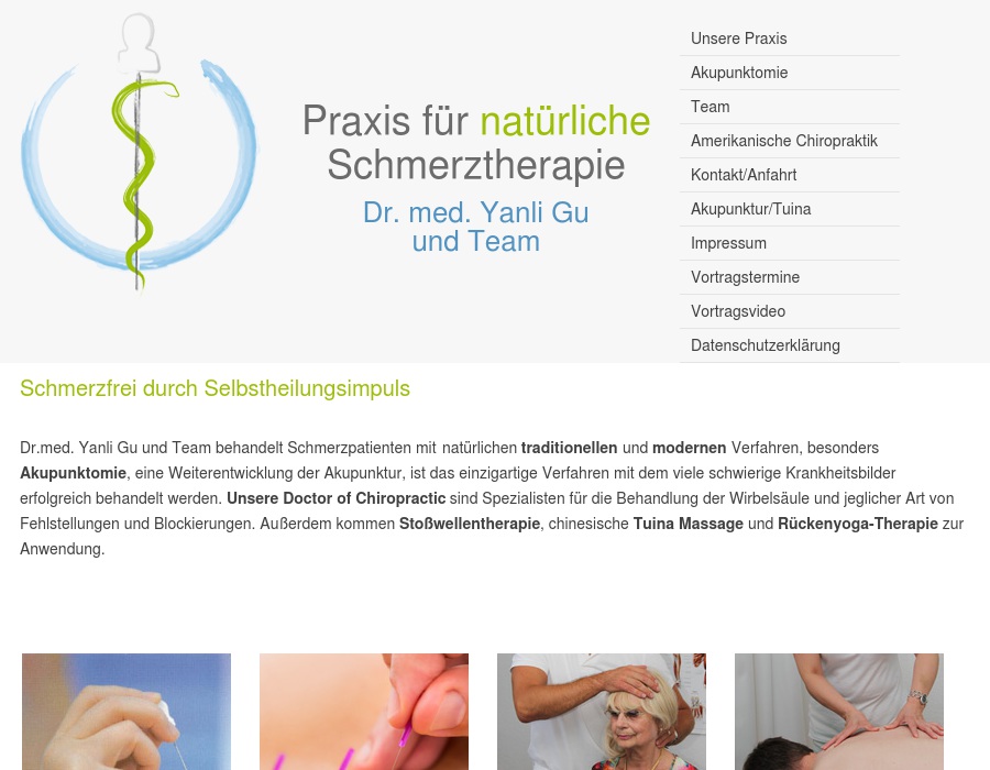 Akupunktomie, Akupunktur u. TCM Dr. med Yanli Gu, Praxis für natürliche Schmerztherapie