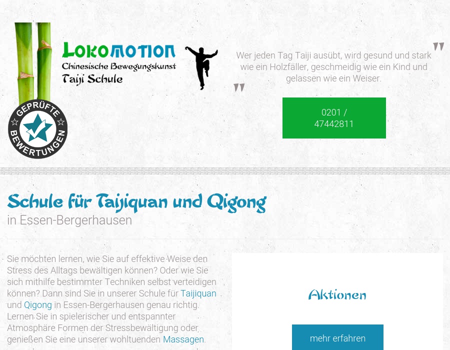 Lokomotion Taiji Schule Chinesische Bewegungskunst Ralf Schramm