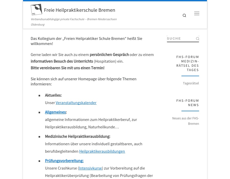 Freie Heilpraktiker Schule Bremen