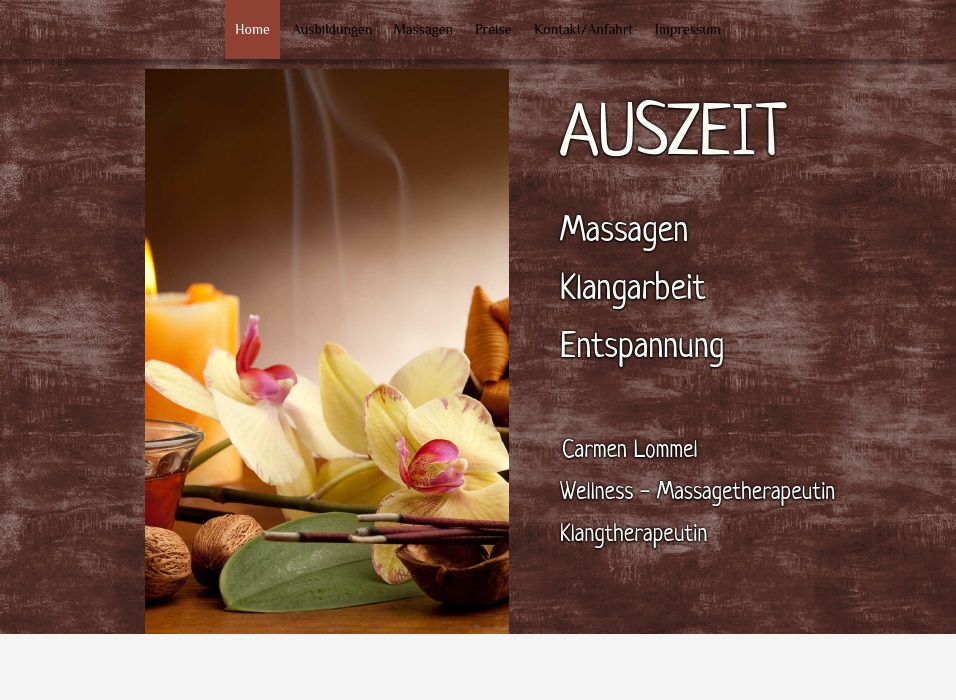 AUSZEIT-Wellnessmassagen / Klangarbeit - Lommel Carmen