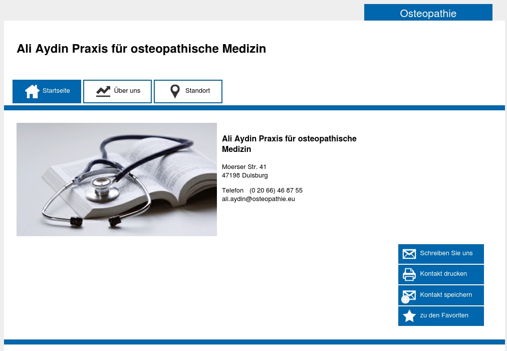 Aydin D.O., M.Sc. Ost. Ali Praxis für osteopathische Medizin