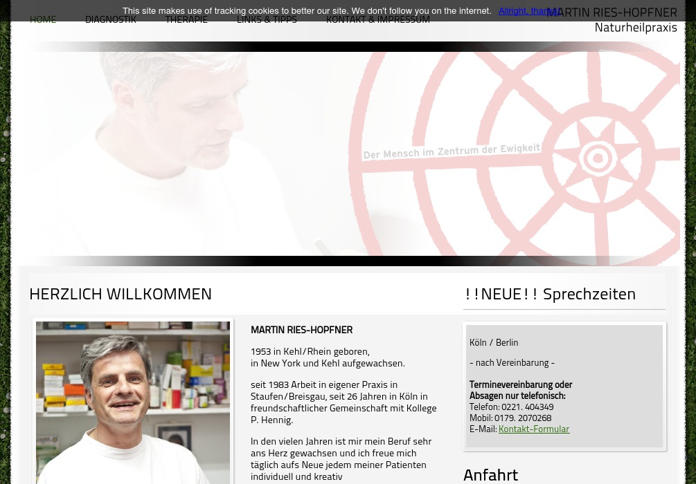 Heilpraktiker Ries-Hopfner Martin Osteopathie - Chiropraktik Neuraltherapie