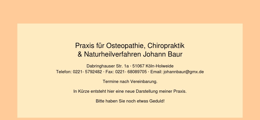 Baur Johann, Heilpraktiker