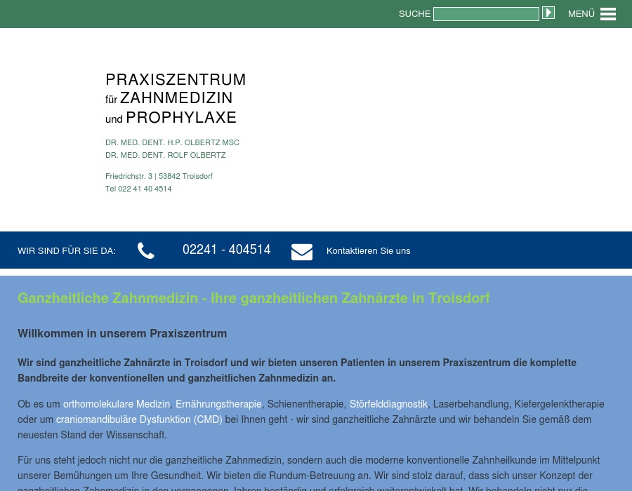 Olbertz Heinz-Peter Dr. med. dent. MSc, Olbertz Rolf Dr. med. dent. Zahnärztliche Gemeinschaftspraxis