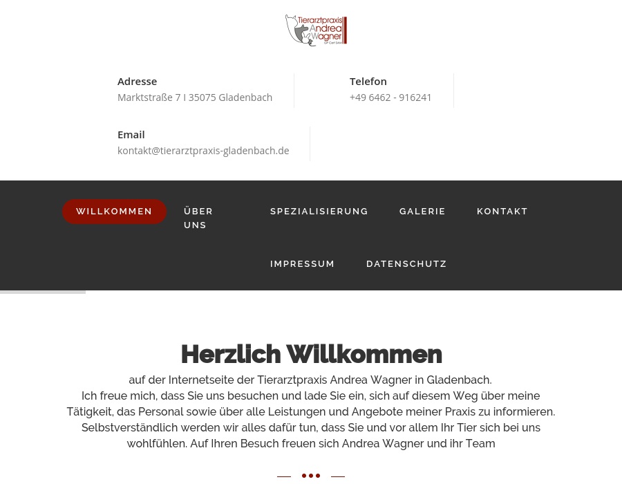 Wagner, Andrea prakt. Tierärztin GP Cert SAM Schwerpunkt Kleintiermedizin, Chirurgie, Tierakupunktur