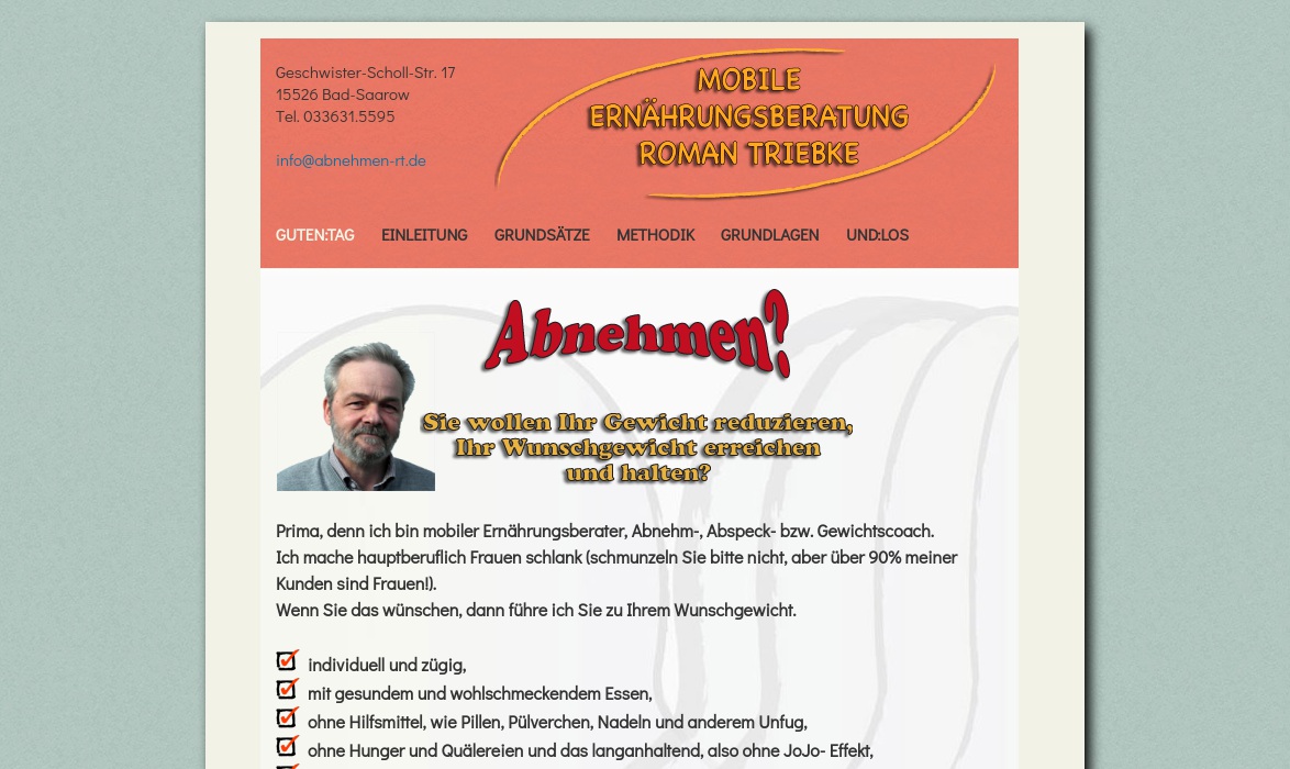 Mobile u. überterr. Ernährungsber. Roman Triebke