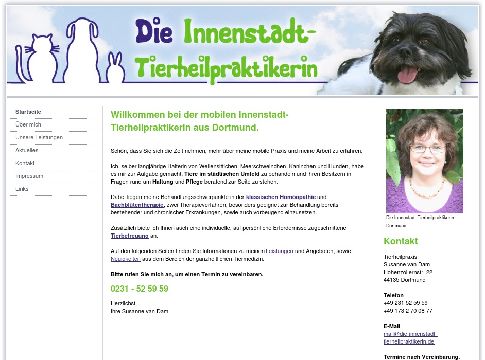 Die Innenstadt-Tierheilpraktikerin Susanne van Dam