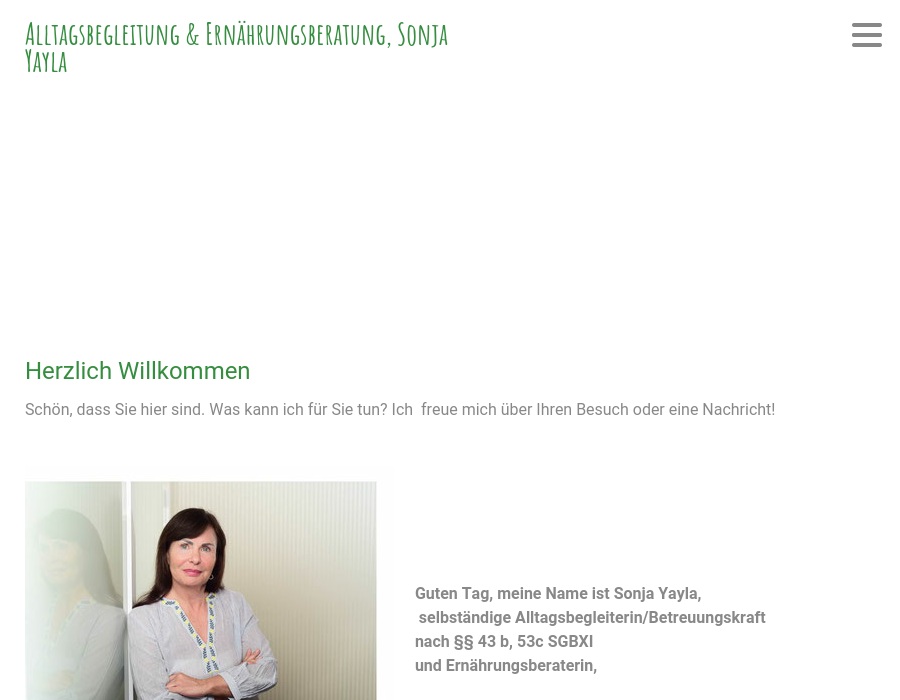 Yayla Sonja Alltagsbegleitung & Ernährungsberatung