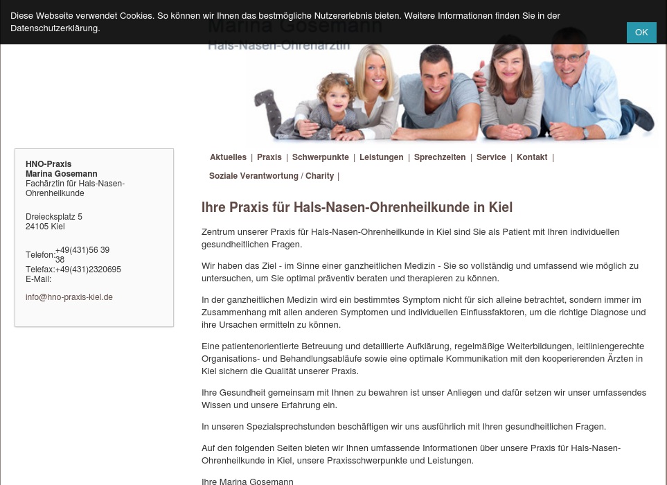 HNO-Praxis Marina Gosemann Fachärztin für Hals-Nasen-Ohrenheilkunde