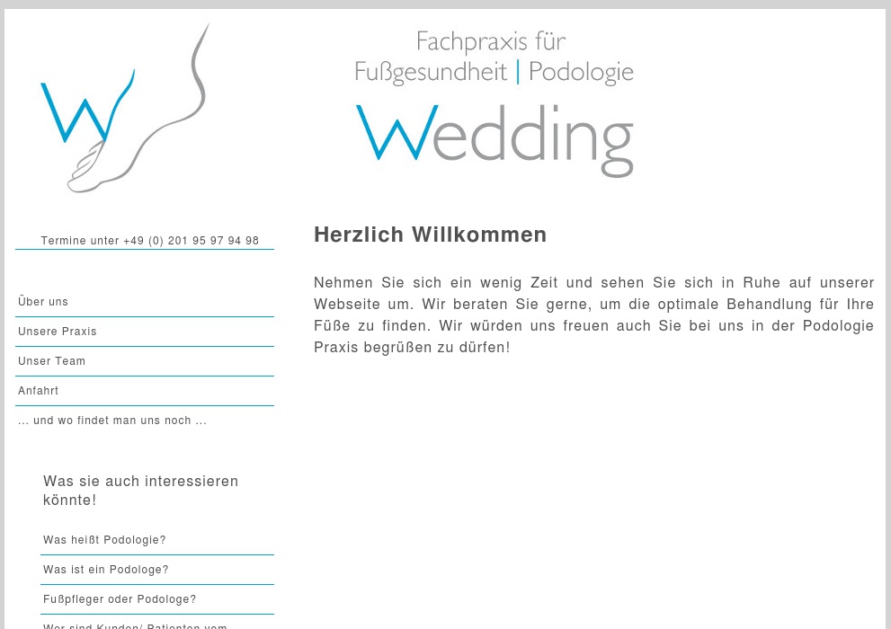 Fachpraxis für Fußgesundheit Podologie Antonia & Muriel Wedding- staatlich anerkannte Podologen