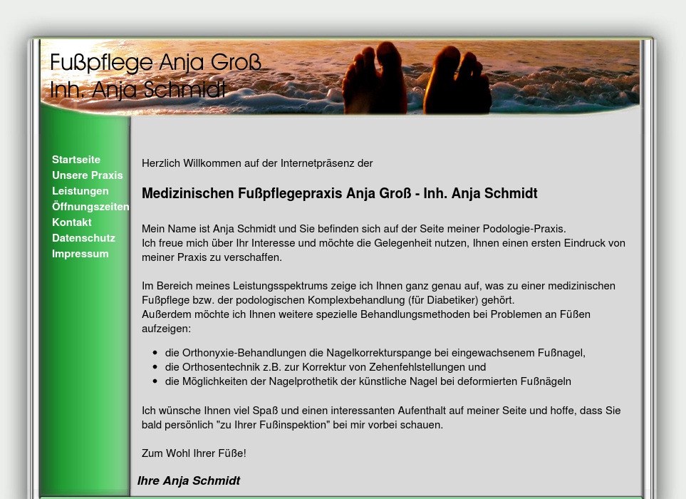 Medizinische Fußpflegepraxis Podologin Anja Groß