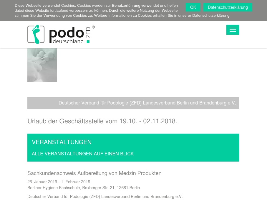 Zentralverband der Podologen und Fußpfleger Deutschlands e.V. (ZFD)