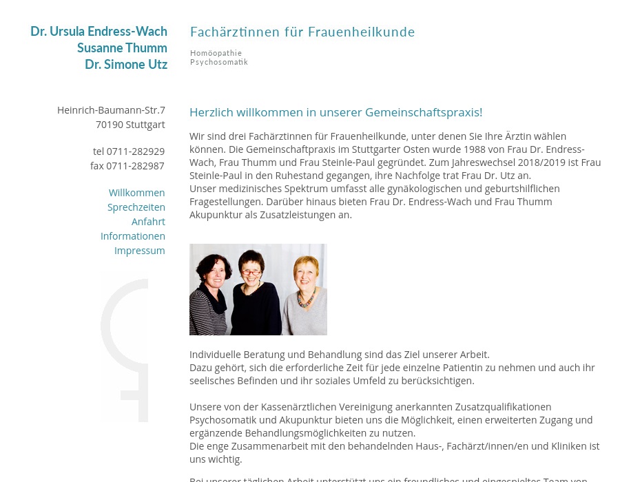 Gemeinschaftspraxis Frauenärztinnen Dr.med. Endress-Wach Ursula