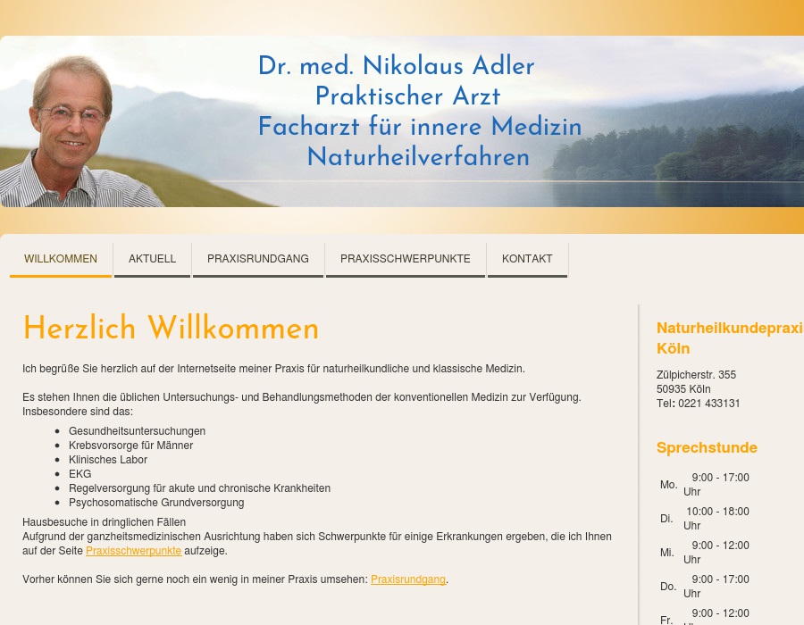 Adler Nikolaus Dr. med. Naturheilverfahren
