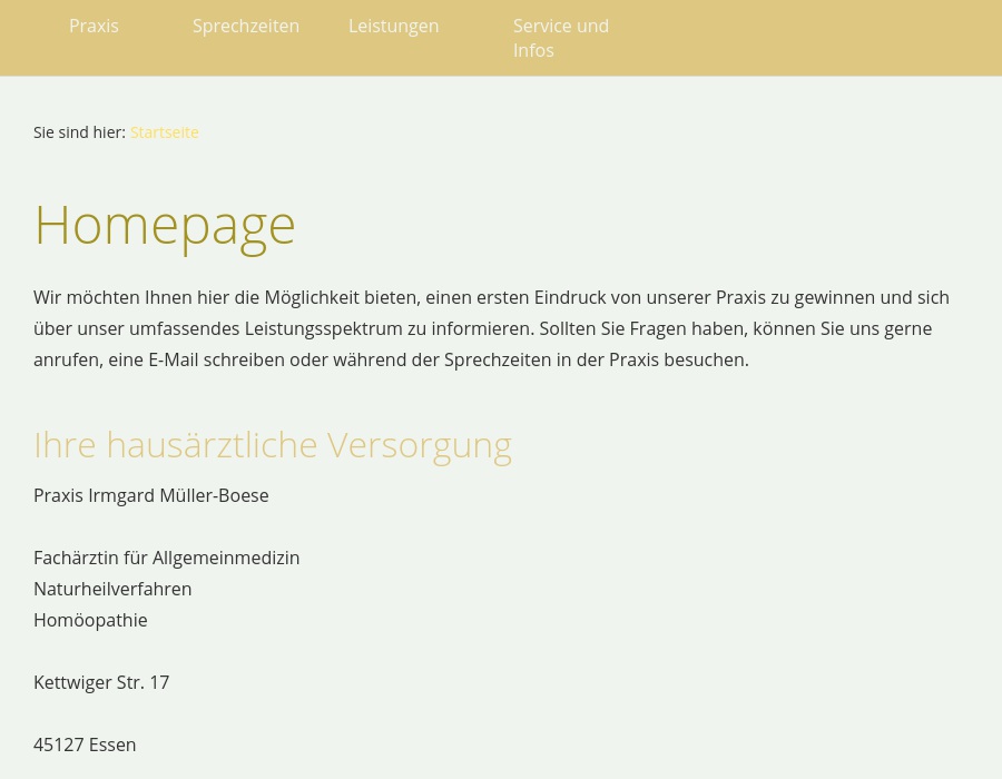 Müller-Boese Irmgard Fachärztin für Allgemeinmedizin