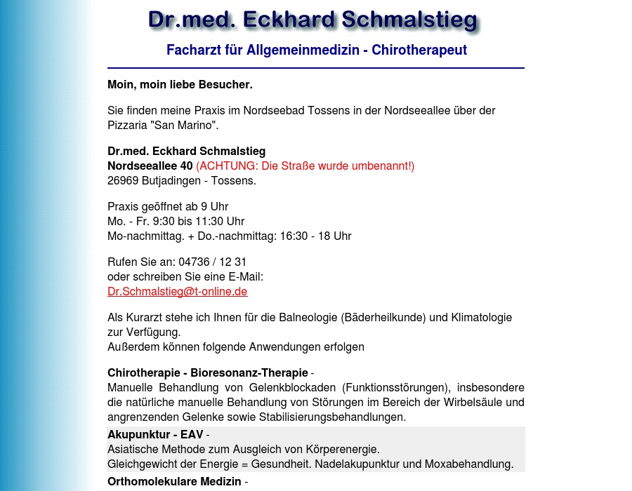 Schmalstieg Eckhard Dr.med.