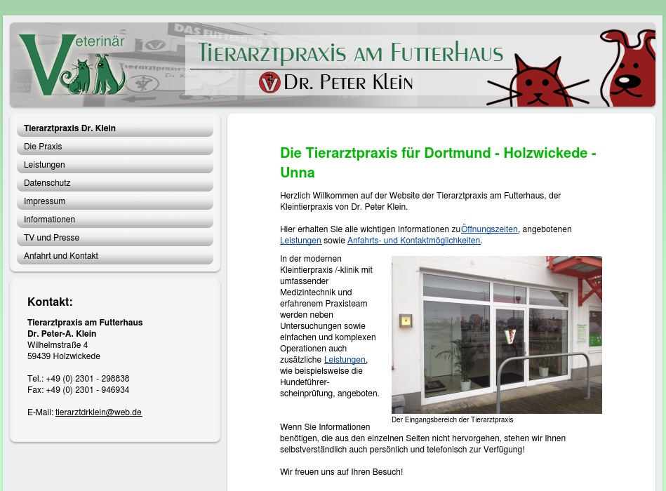 Klein, Tierärztliche Praxisam Futterhaus