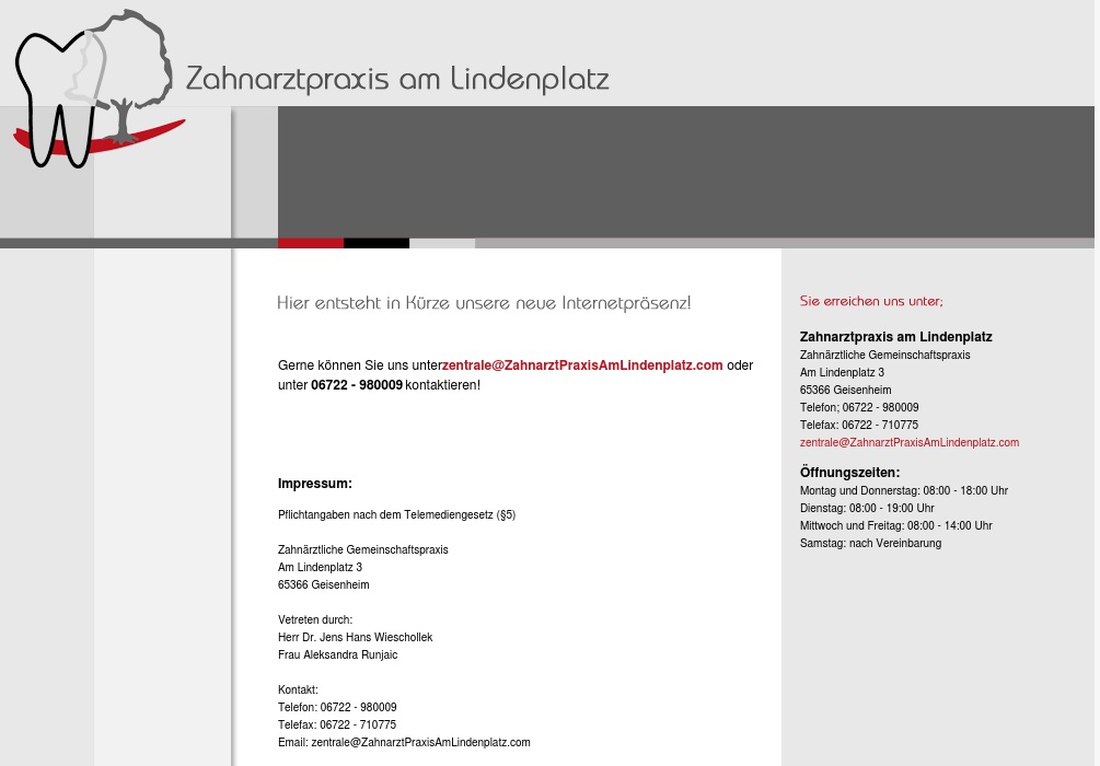 Zahnarztpraxis am Lindenplatz Wieschollek Jens Dr., Runjaic Aleksandra